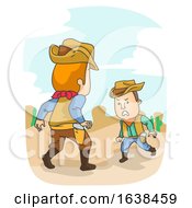Man Cowboy Duel Illustration