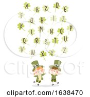 Kids St Patrick Clovers Alphabet Illustration