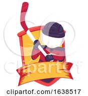 Kid Junior Hockey Ribbon Illustration