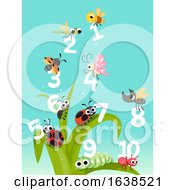 Poster, Art Print Of Bugs Insects Numbers Count Illustration