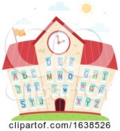 School Windows Alphabet Illustration