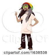 Poster, Art Print Of Man Sub Culture Rastafarian Man Illustration