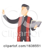 Man Priest Bible Preach Illustration