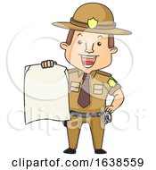 Man Sheriff Board Illustration