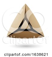 Poster, Art Print Of Beige And Blue Triangle Design