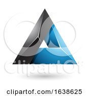 Poster, Art Print Of Black And Blue Triangle Design