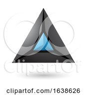 Poster, Art Print Of Black And Blue Triangle Design