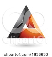 Poster, Art Print Of Black And Orange Triangle Design