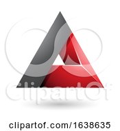 Poster, Art Print Of Black And Red Triangle Design