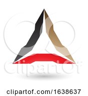 Poster, Art Print Of Black Beige And Red Triangle Design
