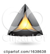 Poster, Art Print Of Black And Yellow Triangle Design