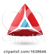 Poster, Art Print Of Red And Blue Triangle Design