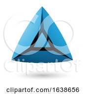 Poster, Art Print Of Black And Blue Triangle Design