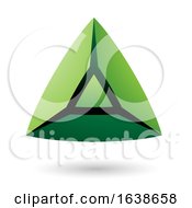 Poster, Art Print Of Green And Black Triangle Design