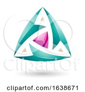 Poster, Art Print Of Triangle Design With Arrows