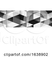 Poster, Art Print Of Business Card With A Geometric Monochrome Design