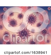 Poster, Art Print Of 3d Medical Image With Virus Cells
