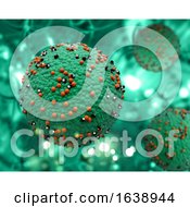 Poster, Art Print Of 3d Medical Background With Measles Virus