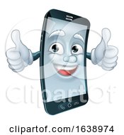 Mobile Cell Phone Mascot Cartoon Character