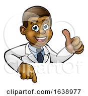 Scientist Cartoon Character Sign