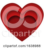 Poster, Art Print Of Layered Red Love Heart