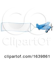 Poster, Art Print Of Airplane Aeroplane Pulling Banner Cartoon