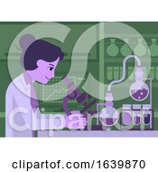 Woman Scientist Working In Laboratory