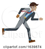 Poster, Art Print Of Business Man Stress Pressure Tired Running Concept