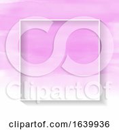 White Frame On Pink Watercolour Texture