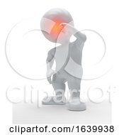 Poster, Art Print Of 3d Figure Holding The Front Of His Head In Pain