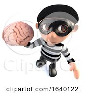 3d Burglar Thief Holding A Human Brain by Steve Young