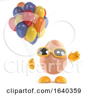 3d Egg Has Some Beatiful Colored Balloons
