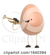 3d Cute Toy Egg Blows A Mean Trumpet by Steve Young