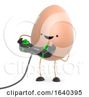 3d Cute Toy Egg Plays A Videogame by Steve Young