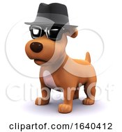 3d Cool Dog In Shades