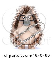 3d Hedgehog With A Paperclip