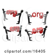 Black People Carrying Dot Orgs Clipart Illustration Graphic