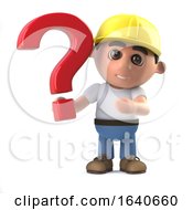 3d Construction Worker Has A Question by Steve Young