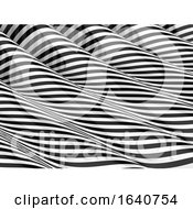 3d Monochrome Striped Waves