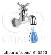 3d Chrome Water Tap Drips