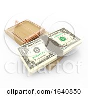 3d US Dollars In A Mouse Trap