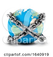 3d Earth Bound By Chains