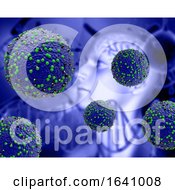 Poster, Art Print Of 3d Medical Background With Measle Viruses