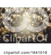 Celebrations Background With Gold Balloons