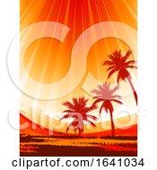 Poster, Art Print Of Abstract Palm Trees On Summer Background