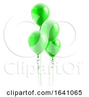 Poster, Art Print Of Green Party Balloons Graphic