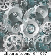 Gears And Cogs Seamless Machine Background by AtStockIllustration