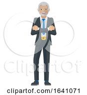 Mature Business Man Mascot Concept by AtStockIllustration