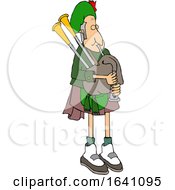 Cartoon Bagpiper In Uniform