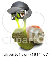 3d Funny Cartoon Snail Bug Character Wearing A Bowler Hat